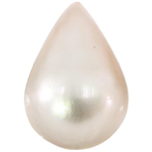 19mm Pear Single White Mabe Pearl Cabochon Pearl