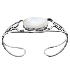 Impresionante pulsera de plata de ley 925 con drusa de ágata natural