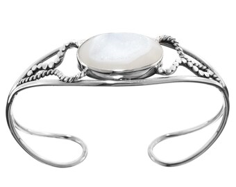 Stunning Natural Agate Druzy Drusy 925 Sterling Silver Cuff Bracelet