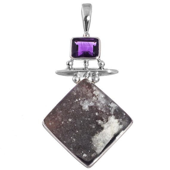 2 1/8インチ 輝く瑪瑙 ドゥルージー ドゥルージー アメジスト 925