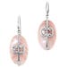 1" Pink Mother Of Pearl Shell 925 Sterling Silver Earrings