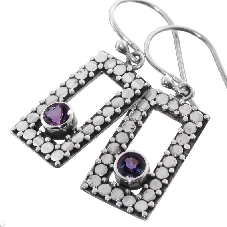 1116 Gorgeous Amethyst 925 Sterling Silver Earrings