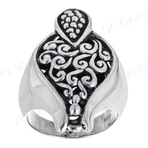 Scroll Filigree Bali Handmade 925 Sterling Silver Ring