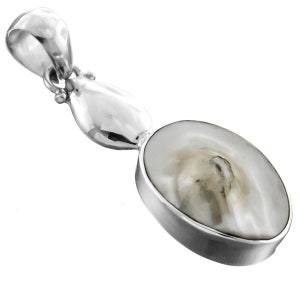 1 9/16&quot; Blister Pearl 925 Sterling Silver Pendant