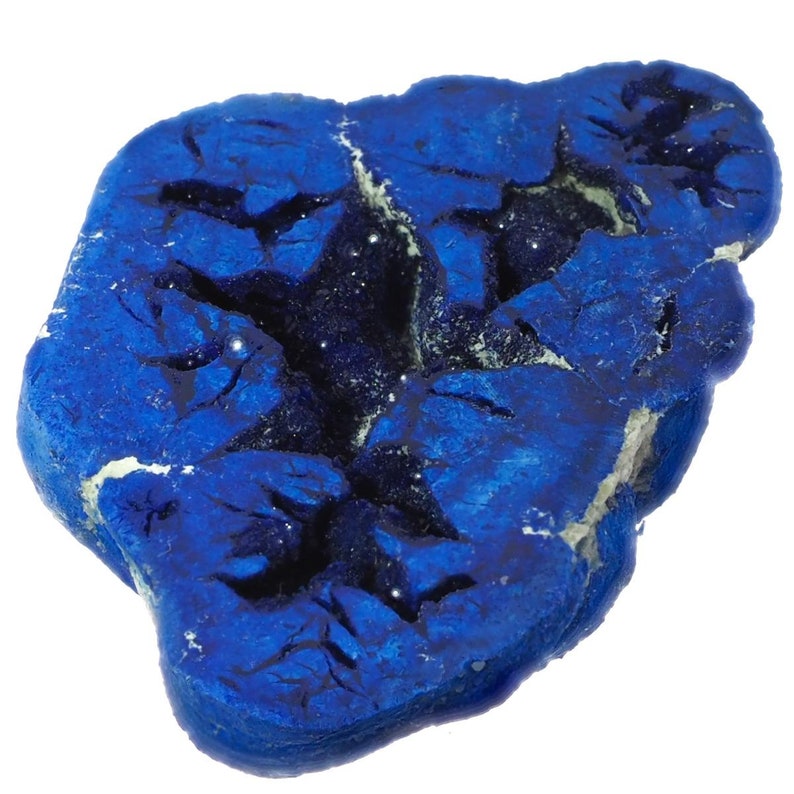 Rare 1 3/4 Azurite Blue Geode Nodule Half Druzy Drusy | Etsy