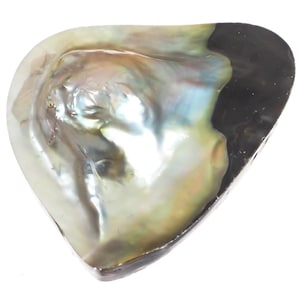 Mabe Pearl vrije vorm parelmoer schelp ongeboorde kraal cabochon, 1 7/8"
