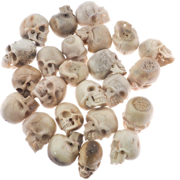 20-22mm Hand Carving Deer Antler Skull Wholesale Lot Bead Cabochon