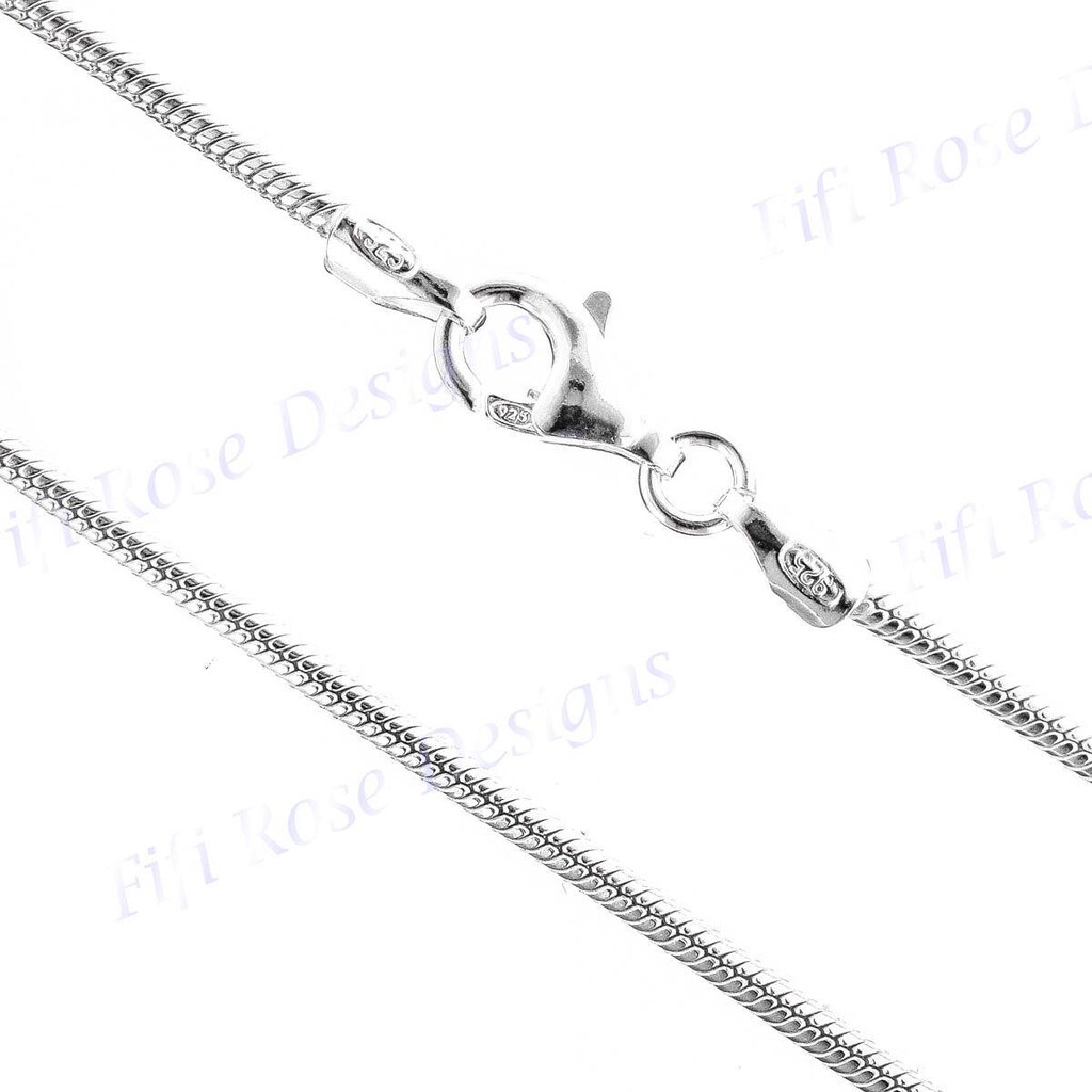 ONEFINITY Collana Con Ciondolo Serpente In Agata Muschiata Naturale E Argento 925 - Gioiello Ipoallergenico Con Catena 18+2 Pollici
