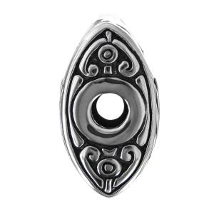 3/4&quot; Bali Scrollwork Handmade Sliding 925 Sterling Silver Pendant