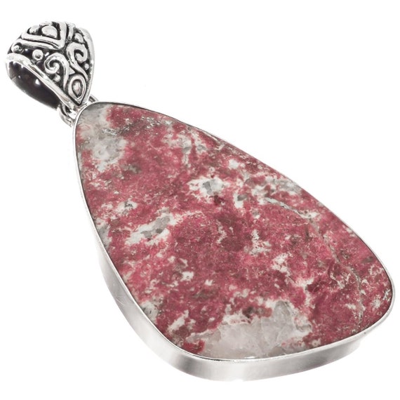 925 Sterling Silver Norwegian Thulite Rosaline Pink Sterling