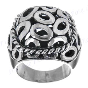 Heavy Scroll Design 925 Sterling Silver Statement Ring, US 6, 8, 8.5