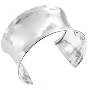1 5/8&quot; (4cm) Wide Concave 925 Sterling Silver Cuff Bracelet