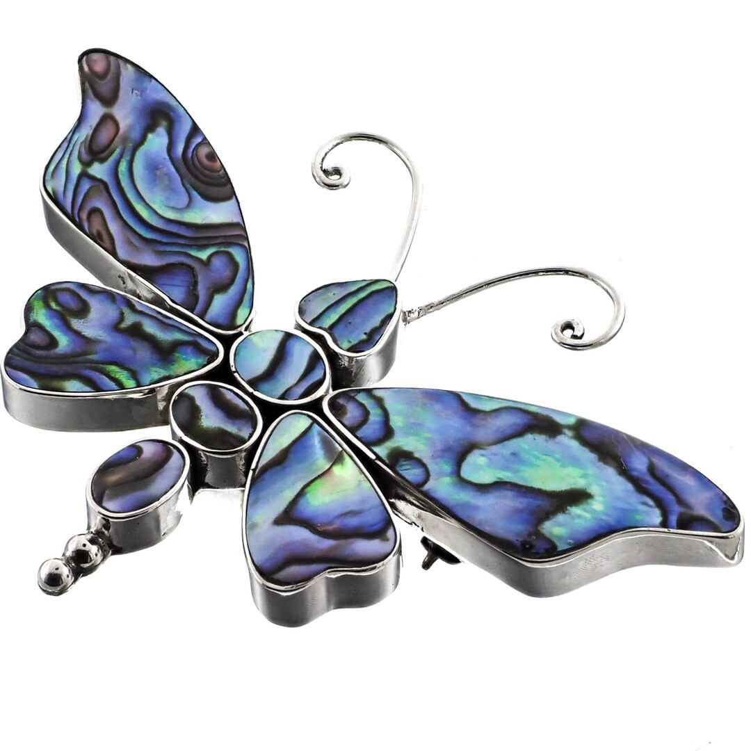Pendentif En Argent 925 Avec Pierre De Paua/Abalone (Nacre Verte) - Neuf Avec étiquettes