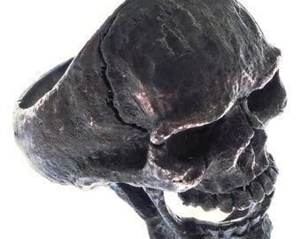 Anello Teschio In Argento Sterling Con Simbolo Mandaloriano - Foto 7