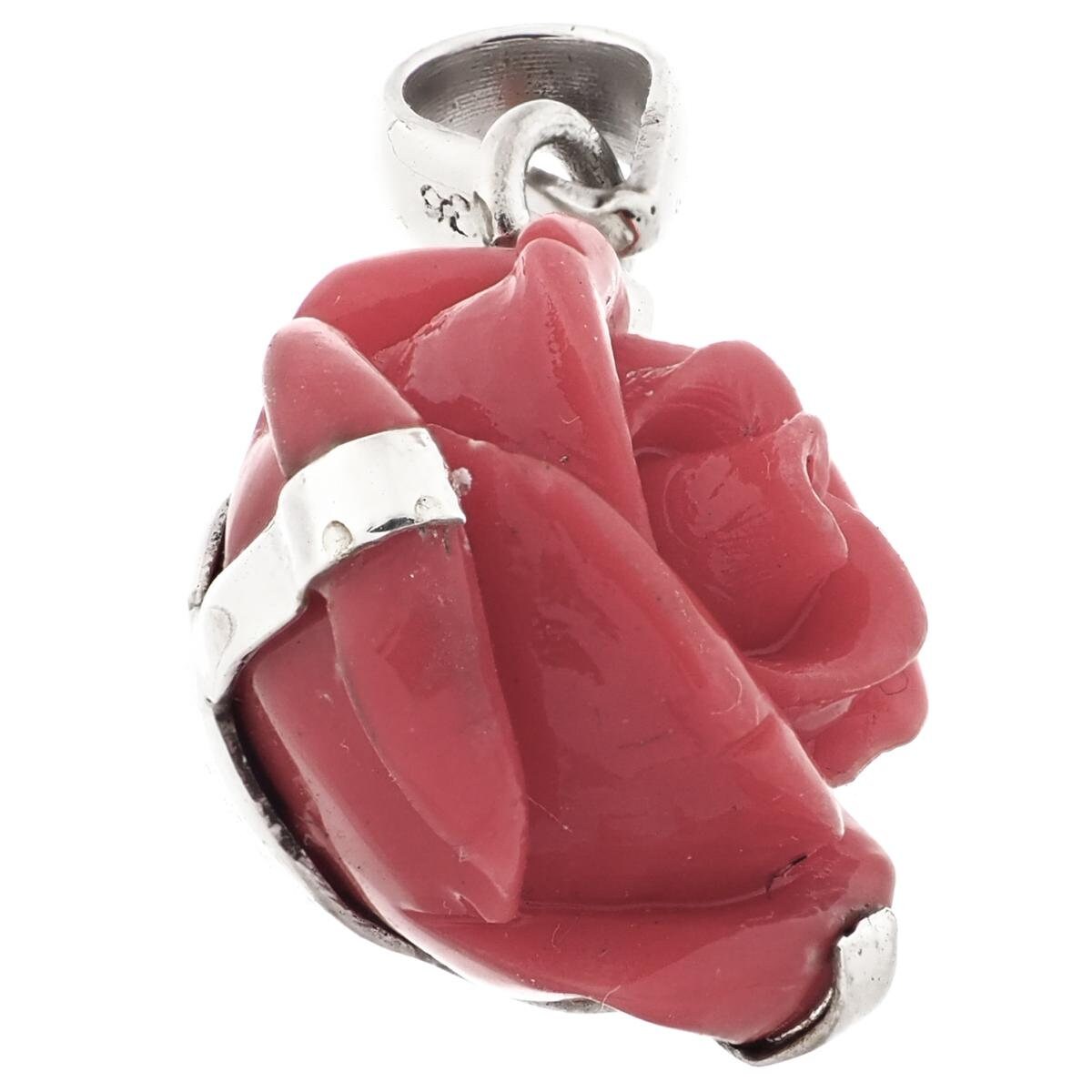 Pendentif En Argent 925 Et Corail Rouge - Modèle P-AR-21 - Marque Délicatement Doux - Neuf Avec Boîte