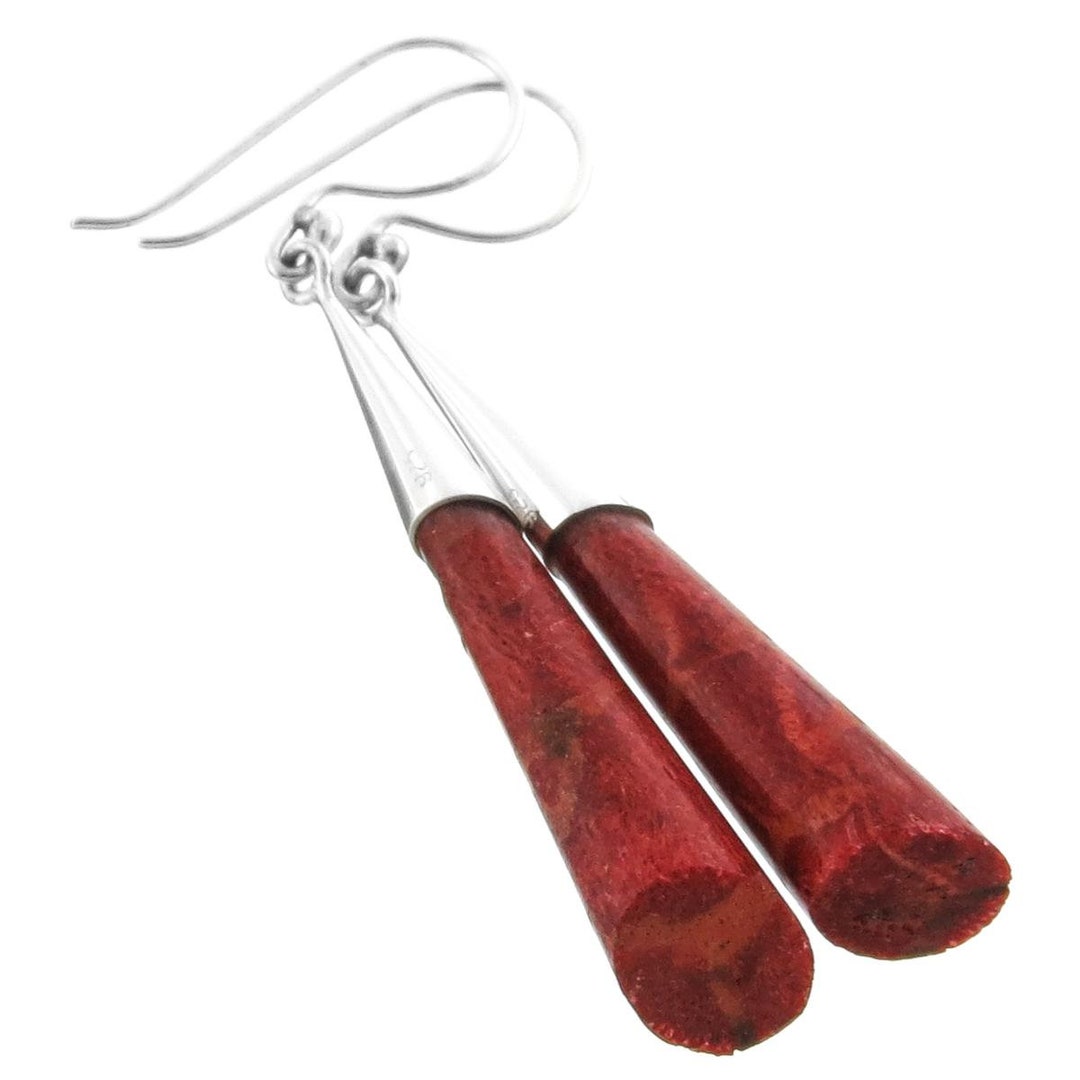 Orecchini in Argento 925 pallina corallo rosso 4mm|NALBORI
