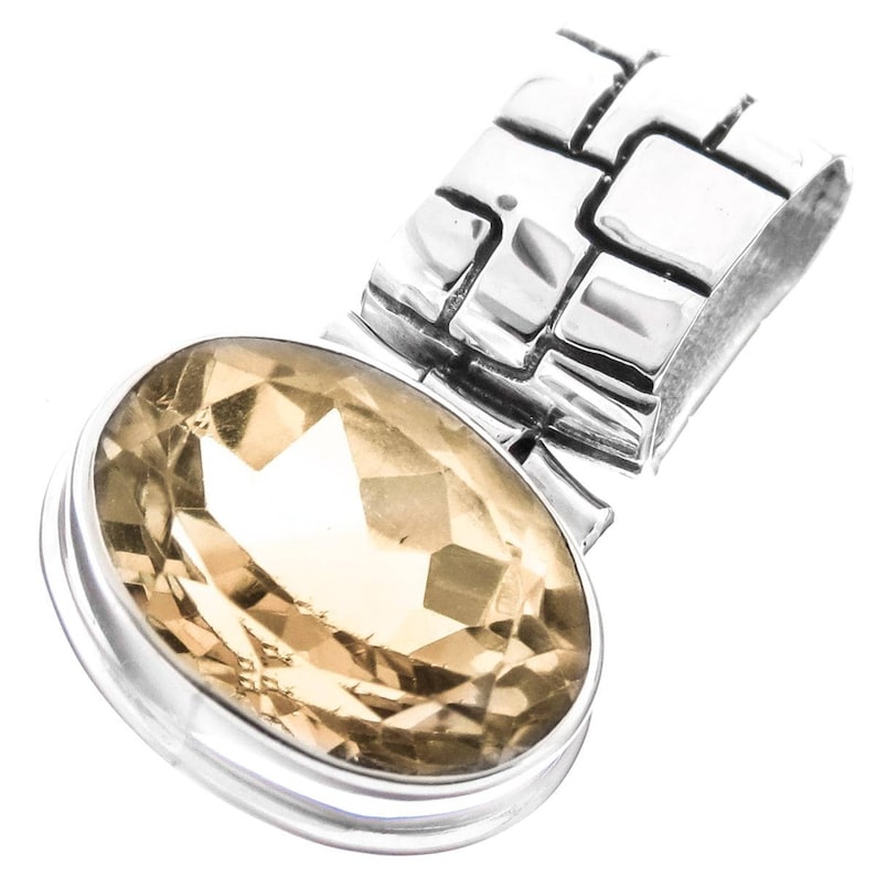 1 18 Gorgeous 6ct Citrine 925 Sterling Silver Pendant