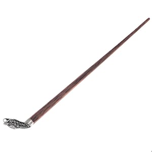 10&quot; Hairpin Hair Pin Coconut Wood 925 Sterling Silver Filigree Hairpin