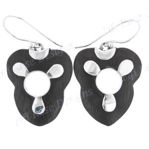 1&quot; Exotic Sono Wood 925 Sterling Silver Earrings