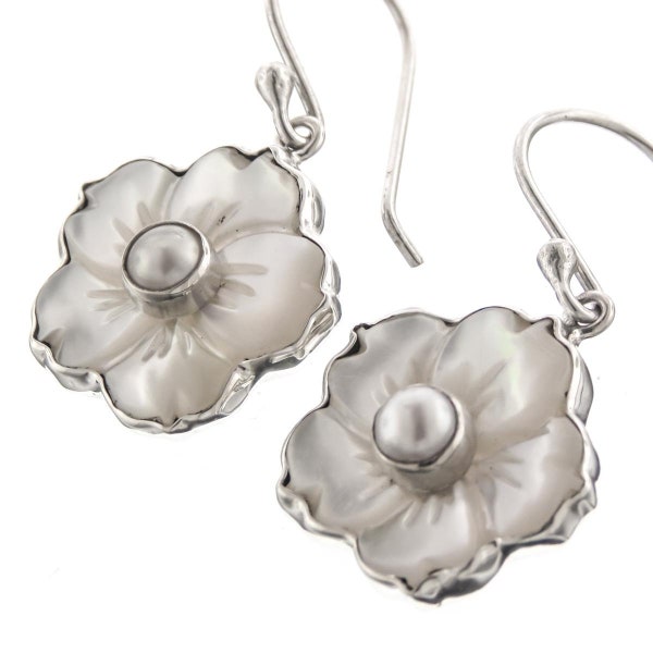 White Flower Earring - Etsy