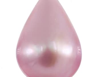 20mm Pear Single Pink Mabe Pearl Cabochon Pearl