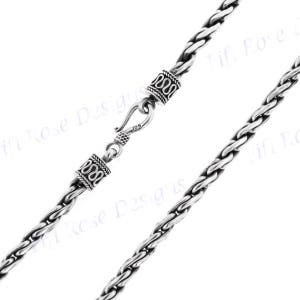 20&quot; 4mm Bali Chain 925 Sterling Silver Necklace