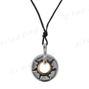 Cool 22k Gold Plated Over 925 Sterling Silver Sun Pendant
