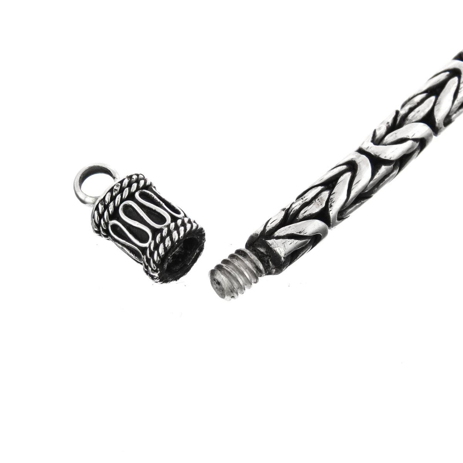 thumbnail image 2 of 4mm Byzantine Solid 925 Sterling Silver Necklace Chain – Screwcap Clasp – 16-30 Inch 2 of 6