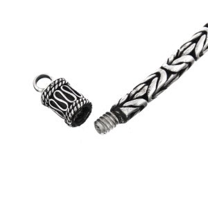 925 sterling silver Handmade solid byzantine design chain heavy 4.5 mm ch176