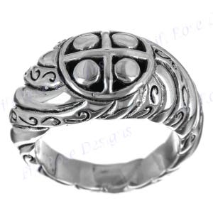 Bali Scroll 925 Sterling Silver Band Ring
