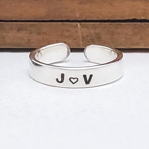 Personalized Sterling Silver Toe Ring: Adjustable Summer Jewelry