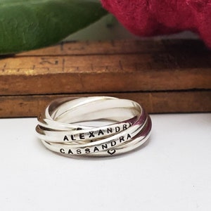 Tiny Quint (5) Interlocking Personalized Ring