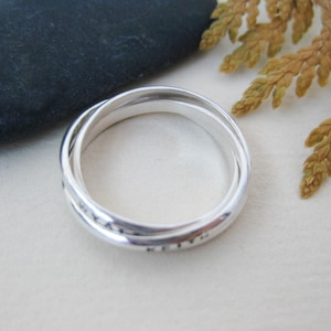 Tiny Triple Interlocking Personalized Ring image 4