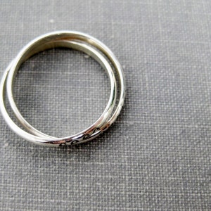 Tiny Double Interlocking Personalized Ring Mother's Ring, Russian ...
