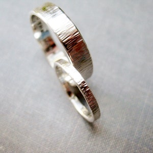Personalized Set of Couple Rings - Set of Sterling Rings for Couples, Promise Rings, Wedding, Anniversary