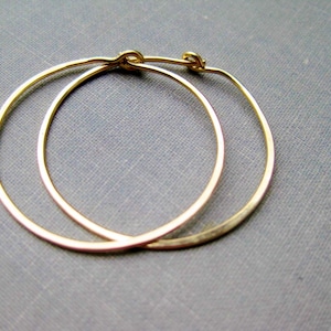 Large 14K Gold Filled Hoop Earrings - Delicate Gold Hoop Earrings for Women