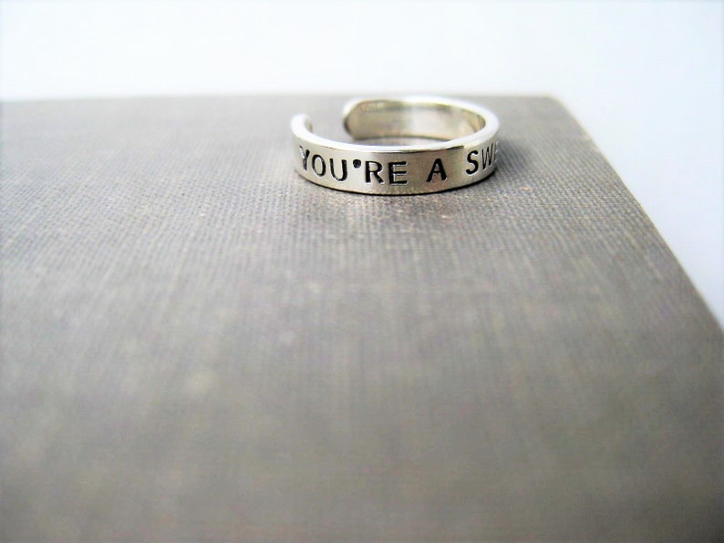 Personalized Toe Ring Solid Sterling, Adjustable, Personalized Toe Ring, Summer Jewelry image 4