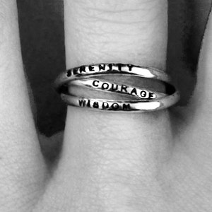 Tiny Triple Interlocking Personalized Ring image 3