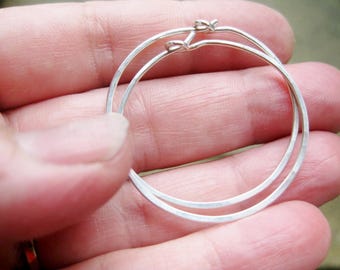 Large Sterling Hoops