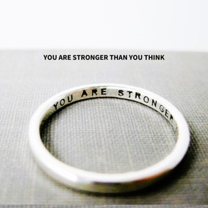 Quote Idea: Personalized Ring, Inspiration, Affirmation, Motivation