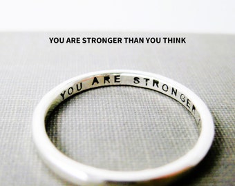 Quote Idea: Personalized Ring, Inspiration, Affirmation, Motivation