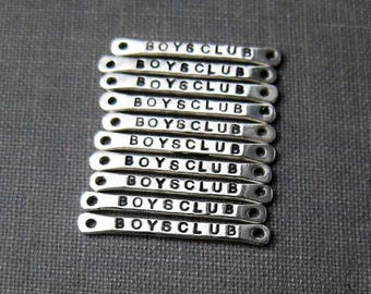 Personalized Bar Connector | Custom Engraved, Stamped Jewelry Tag | Component for Jewelry Making