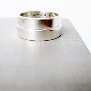 Personalized Couple Rings both 4mm - Personalized Rings, Love Rings, Promise Rings, Wedding Ring, Anniversary Ring, Solid Sterling