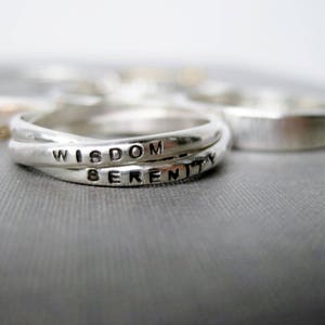 Tiny Triple Interlocking Personalized Ring image 8