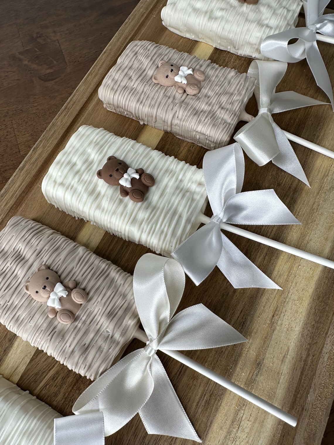 Teddy Bear Theme Chocolate Covered Rice Crispy Bear Theme Rice Crispy ...