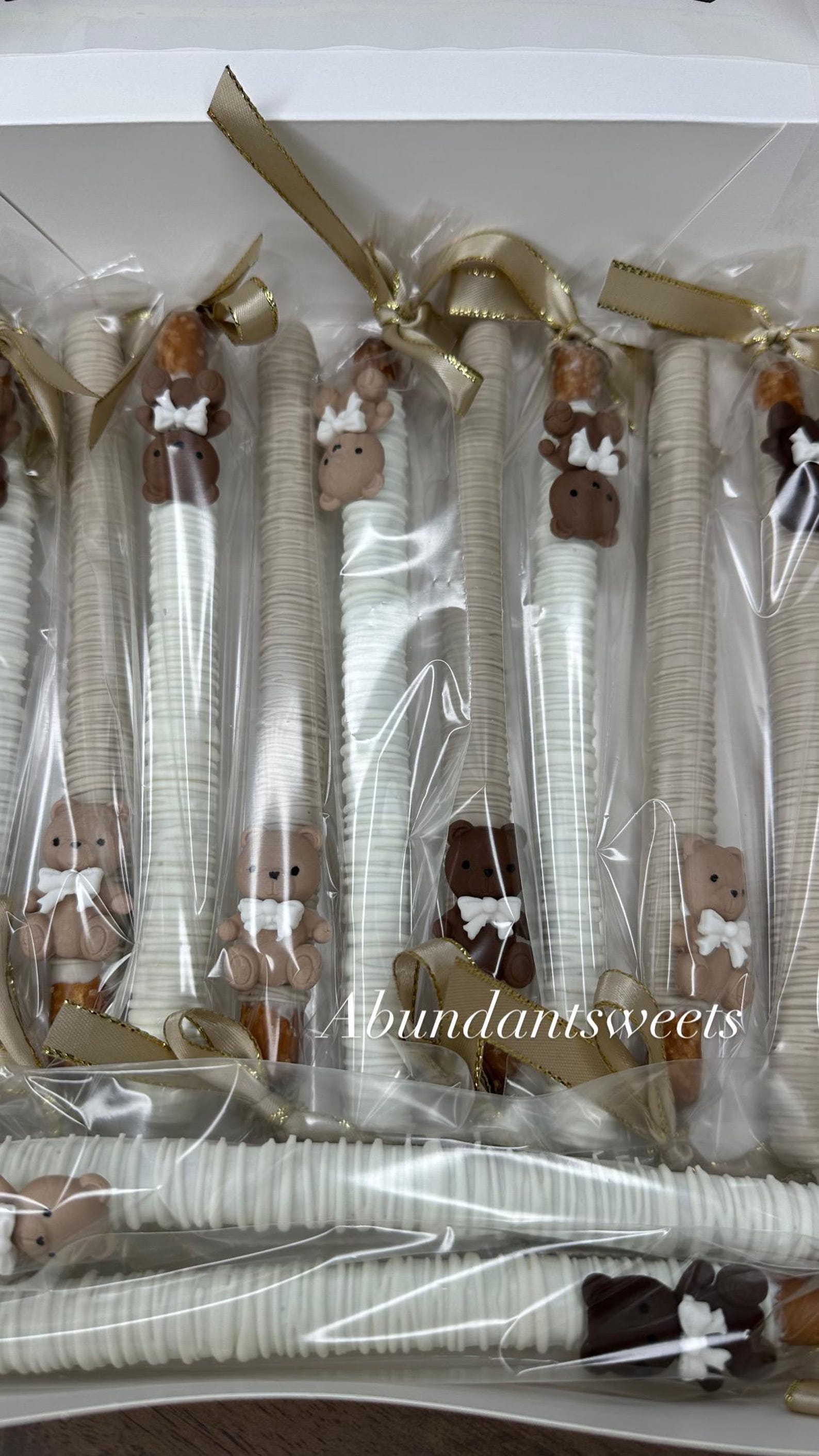 Teddy Bear Rice Crispy Treats: Baby Shower, Birthday Favors (1 Dozen ...