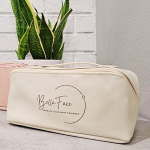 Water-Resistant PU Leather Makeup Bag: Large Capacity Travel Cosmetic Pouch