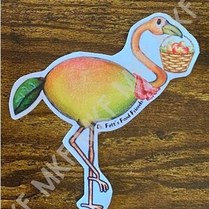 FLAMANGO_*Édition d'automne*_Dr. Fett's Food Friends [associations artistiques faites main avec des animaux, jeux de mots sur la nourriture, nutrition amusante, oeuvres d'art fruits-légumes, cadeaux]