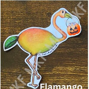 FLAMANGO_*Édition Halloween*_Dr. Fett's Food Friends [Combinaison d'animaux faits main, jeux de mots, nutrition amusante, oeuvres d'art fruits-légumes, cadeau]