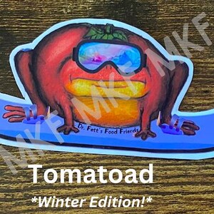 TOMATES_*Édition hivernale*_Dr. Fett's Food Friends [Combinaison d'animaux faits main, jeux de mots sur la nourriture, nutrition amusante, oeuvres d'art fruits-légumes, cadeaux]